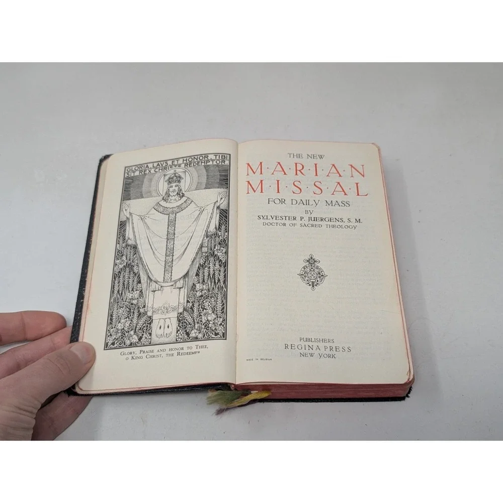 Vintage 1953 The New Marian Missal for‎ Daily Mass Fr. Juergens Regina Press